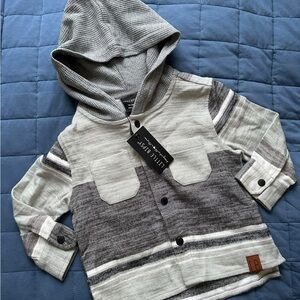 Little Bipsy Baja Hooded Toddler Button Up Shirt